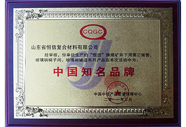 2011年中國中經產品質量保障中心授予''中國品牌''